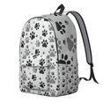 thumbnail image 2 of Grey Dog Paw Footprint Backpack for School,Cute School Bag,Schoolbag with Adjustable Shoulder Straps & Padded Back,15.7"x11.8"x5.5", 2 of 5