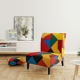 thumbnail image 2 of Designart "Colorful Base Run" Multi-Color Abstract Upholstered Accent Chair - Modern Arm Chair For Living Room, 2 of 7