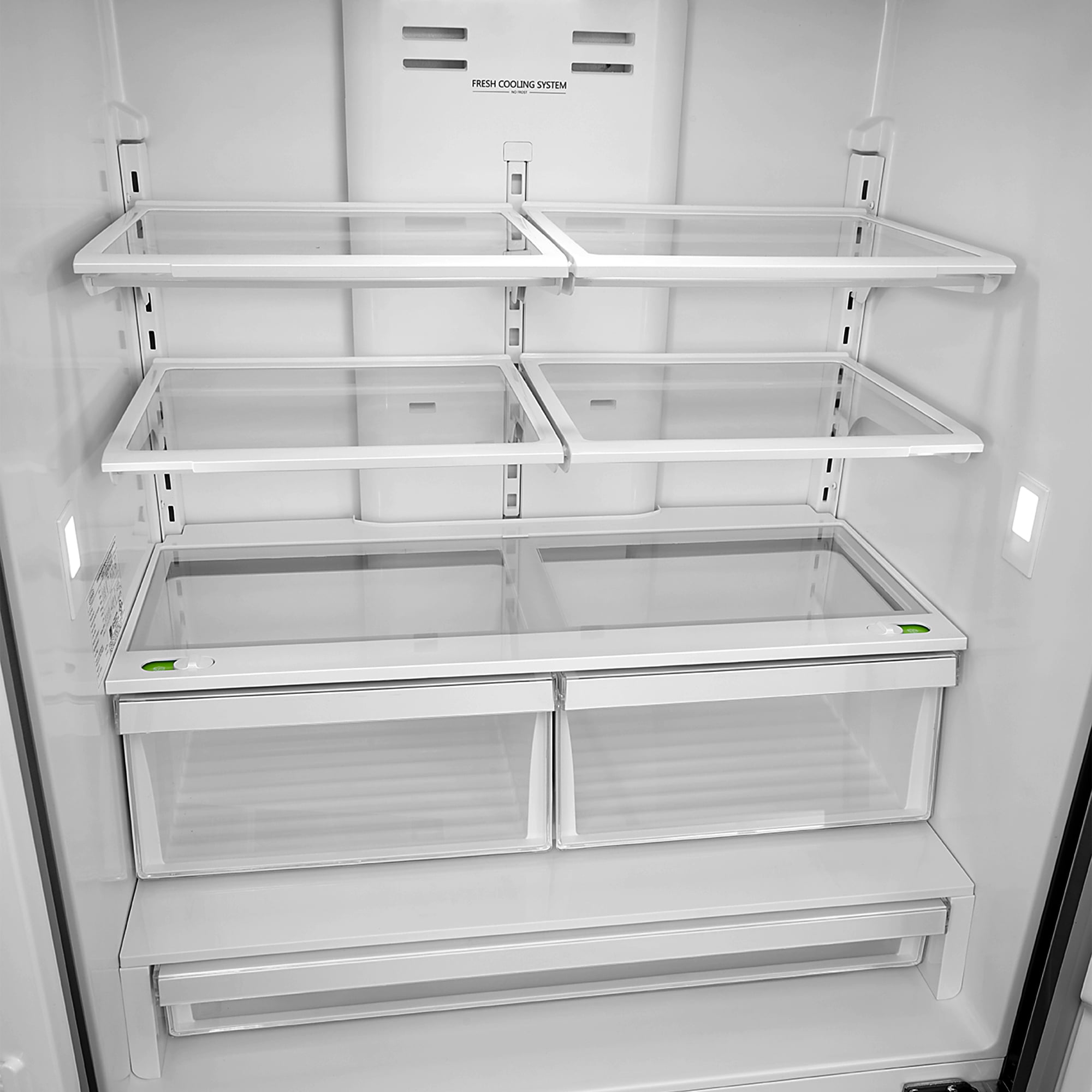 22.5 cu. ft. 4-Door French Door Refrigerator with Handles in Stainless Steel