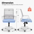 thumbnail image 3 of NEO CHAIR Office Chair, Ergonomic Lumbar Support, Adjustable Desk Chair with Armrests, Blue, 3 of 6