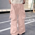 thumbnail image 5 of SAWOBUUN Men's Cargo Pants Wide Leg Loose Fit Trousers Casual Baggy Work Pants for Daily Wear Skateboarding, 5 of 8