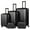 Black, variant on 5PCS Vertical Striped Hardside Luggage Set with TSA Locks and 360° Spinner Wheels, Brown