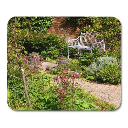 - KDAGR British English Secluded Garden Bench by Old Brick Wall in Corner of The Britain Color Mousepad Mouse Pad Mouse Mat 9x10 inch