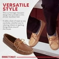 thumbnail image 5 of Minnetonka Men's Double Deerskin Soft Leather Sole, Caramel, 7 M, 5 of 6