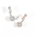 thumbnail image 6 of QQTDFG Women 925 Silver Belly Bars Body Piercing Jewelry Navel Rings Belly Button Rings-#4, 6 of 7