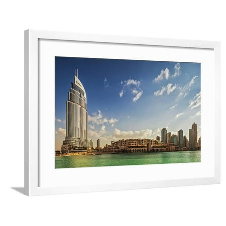 The 5 Star Address Downtown Dubai Hotel Designed by Architects Atkins and Souk Al Bahar Framed Print Wall Art By Cahir (Best Hotel Design Architects In India)
