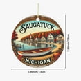 thumbnail image 3 of Saugatuck Town in Michigan State Art Galleries and Lake MichiganTravel Ceramic Christmas Ornament Holiday Tree Hanging Gift for Travelers Friends Family Xmas Keepsake, 3 of 3