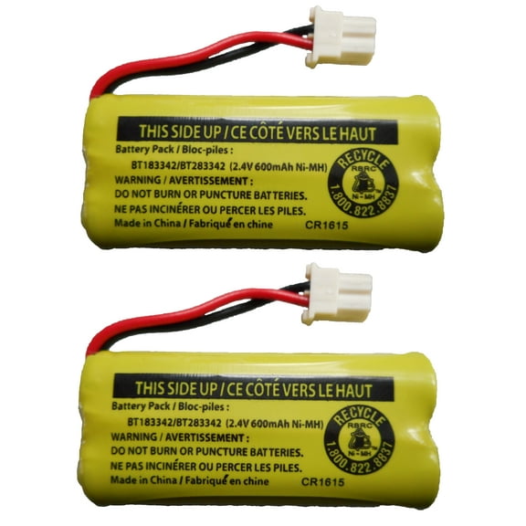 Replacement Battery BT183342 / BT283342 for Vtech AT&T Cordless Telephones CS6114 CS6419 CS6719 EL52300 CL80111 (2-Pack)