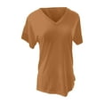 thumbnail image 4 of Summer Tops for Women Long Sleeved Women's Shirts Tee Shirts Girls 100 Polyester Women Workout Shirt Light Women's Long Sleeve Tee Sleeve T Shirt T Summer Khaki XL, 4 of 4