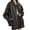 Black, variant on Jackets for Women Trendy Fashion Long Sleeve Oversized Leather Button Zip Up With Pocket Fall Coats for Women,Black,L