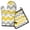 Yellow and Gray, variant on Yellow and Gray Modern Art Geometric Kitchen Oven Mitt and Pot Holder Sets 2 Pcs for Baking, Cooking and Grilling, Heat Resistant Up To 392 °F