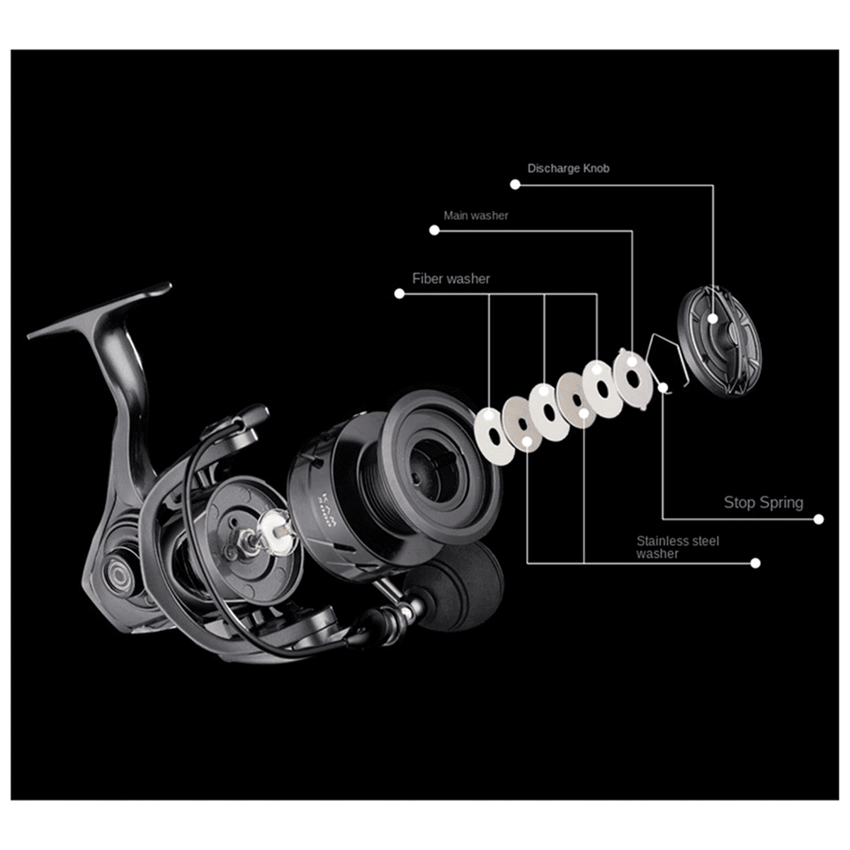 Fishing Reel, High Speed Ratio 6.2:1, Casting Reel, Spinnings Reel KAM3000 Shallow Cup
