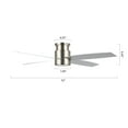 thumbnail image 5 of LEDET 52 in. 4-Plywood Blades Nickel and White/Silver Mounted Ceiling Fan with Remote control, 5 of 9