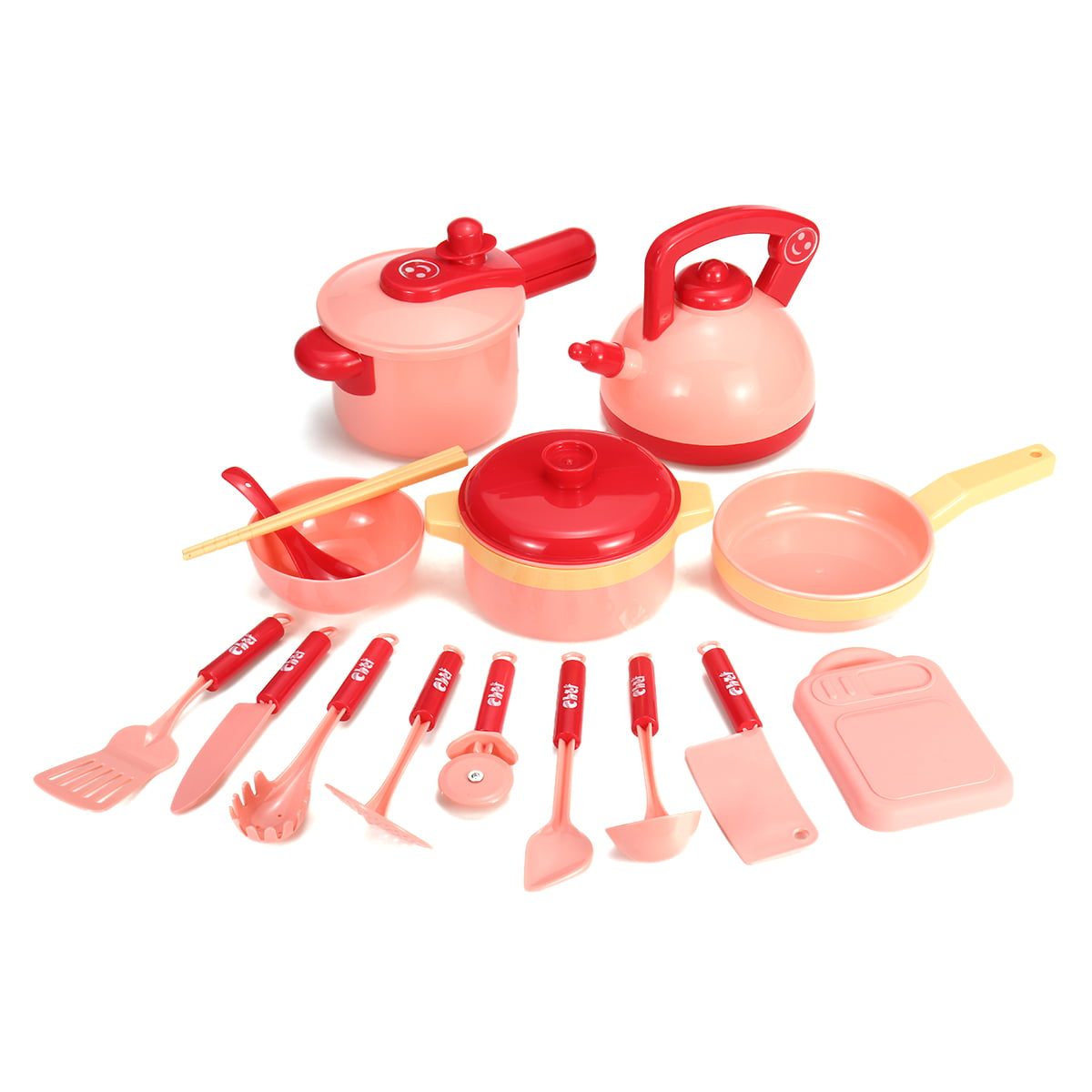Toy Kitchen Sets,Kids Cooking Pretend Toys,Play Cooking Set, Cookware Pots and Pans Playset,Mini