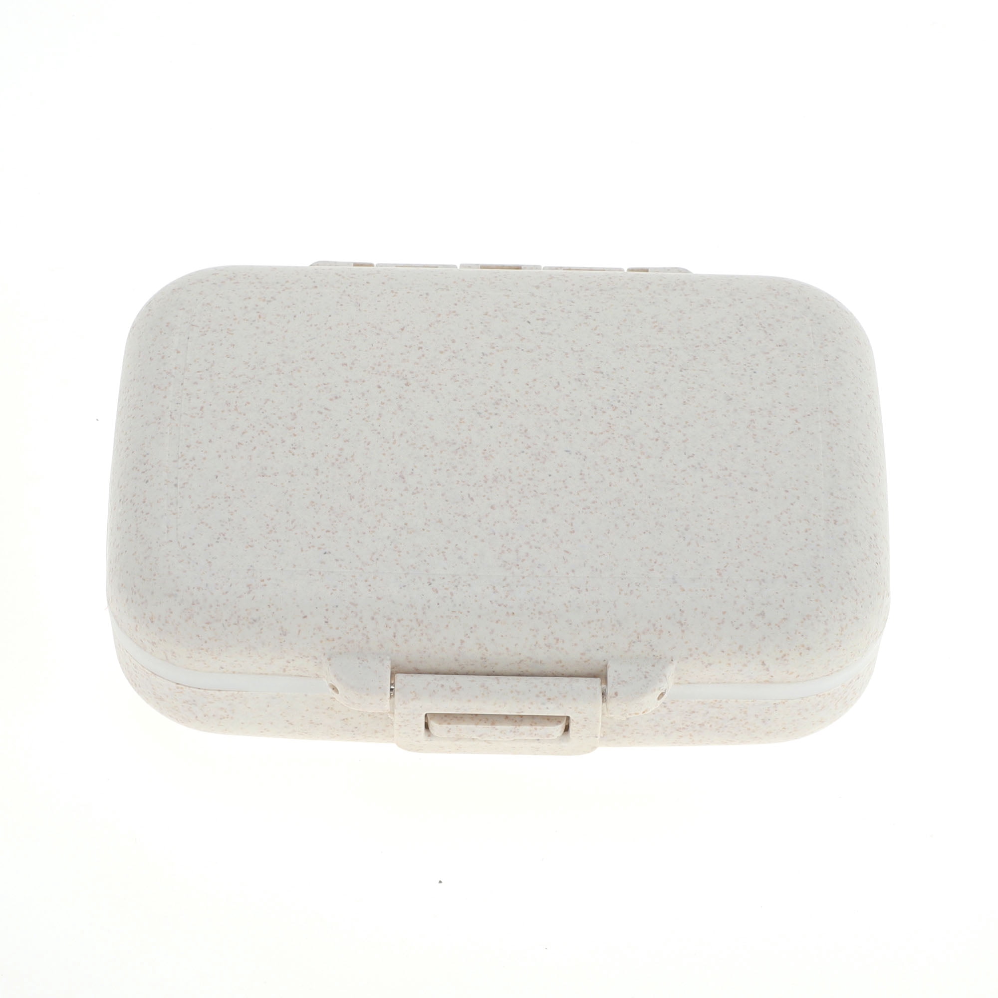 Unique Bargains 6 Grids Durable Design Single Layer Pill Box for Travel 1 Pc Beige