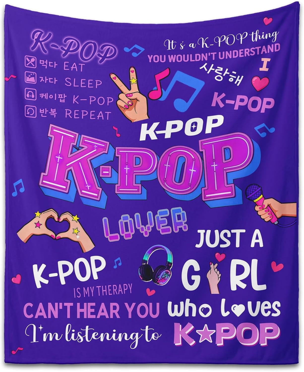 Kpop Gifts for Teen Women, K Pop Lovers Blanket, Kpop Merch