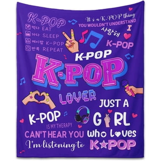KPOP Demon Hunters Kids Throw Blanket Featuring Zoey, Rumi, & Mira