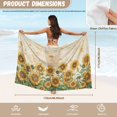 thumbnail image 6 of FKELYI Sunflower Musical Note Butterfly Print Women's Sarong Wraps Beach Cover Up Soft Swimwear Cover Ups Sheer Fabric Pareo Breathable Beachwear Dress for Lady Summer Spring, 6 of 6