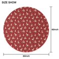 thumbnail image 6 of Red Christmas Deer and Tree Pattern Round Tablecloth 60"x60",Wrinkle Wipeable Table Cloth for Kitchen Dining Room Picnic Patio Party, 6 of 6