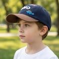 thumbnail image 4 of Spazoro Toddler Boys Girls Baseball Cap, Breathable Adjustable Perforated Dinosaur Print Washed Cotton Hat for Summer Protection Navy, 4 of 6