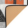thumbnail image 3 of Yayeee Area Rugs for Living Room 5.2'x4' Non Slip Washable Bedroom Floor Carpet, Orange Cartoon Houses, 3 of 5