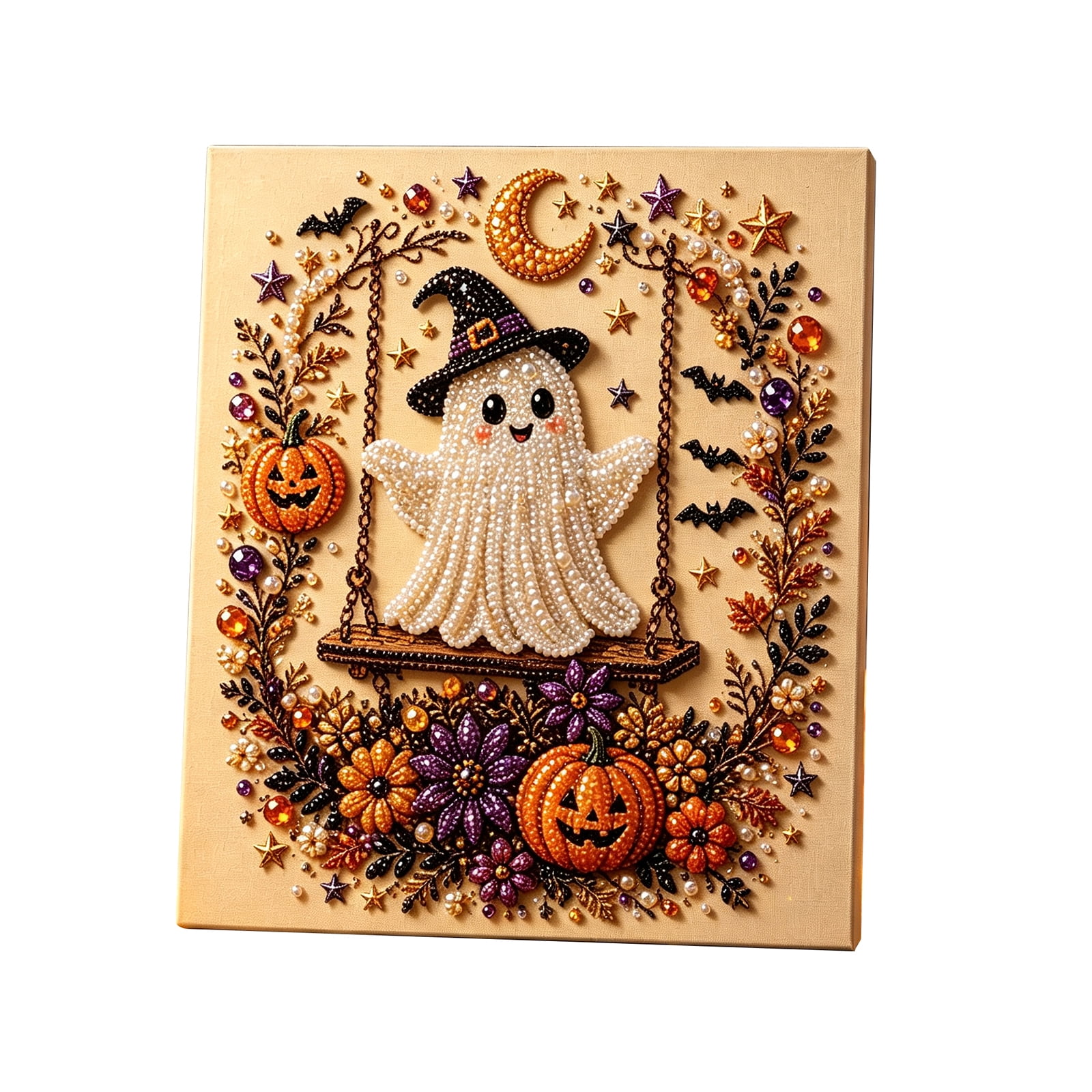 Halloween Diamond Art Kit with 3D Stickers for DIY Crafting and Tabletop Decoration to Provide Creative Fun and Stress Relief for Family Night B334