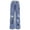 Blue, variant on PLHWHYQ Girls Jeans Baggy Straight Leg Demin Pants for Kids Ripped High Waist Streetwear Trousers Jeans Blue 11-12 Years