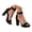 Black, variant on Modisza Women High Heels Summer Trendy Party Pumps Open Toe Ankle Strap Dress Shoes Chunky Heeled Sandals for Work Travel Size 5.5 Black