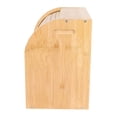 thumbnail image 6 of 2-Layer Bread Box Bread Keeper Bamboo Wood with Lid Kitchen Storage Containers, 6 of 10