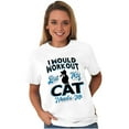 thumbnail image 5 of Crazy Cat Ladies Funny Gym Workout Women's Graphic T Shirt Tees Brisco Brands M, 5 of 6
