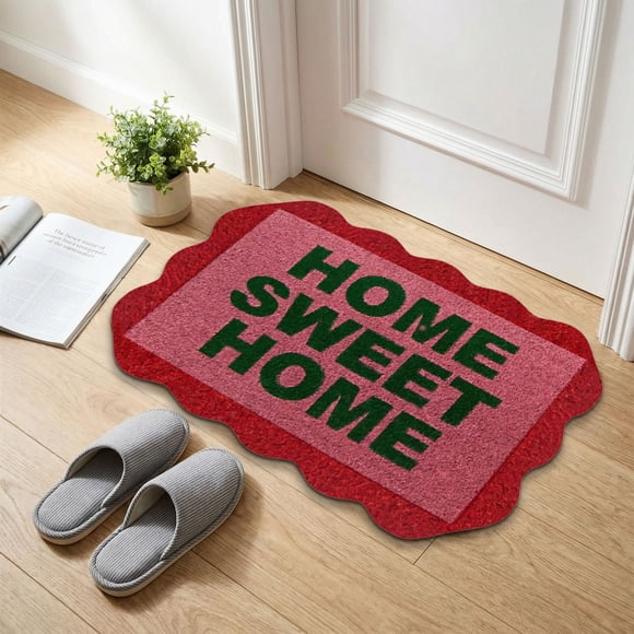 Welcome Printed Door Mat,Absorbent Entrance Floor Rug With Non Slip Backing For Front Door Patio And Kitchen Use,Dirt Trapping Surface Durable Decorative Indoor Outdoor Household Floor Carpet