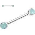 thumbnail image 1 of Glaciersei Nipple Ring Internally Threaded Nipple Barbell 14G Nipple Piercing Jewelry G23 Titanium, 1 of 5