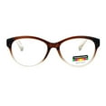 thumbnail image 2 of SA106 Cat Eye Multi 3 Focus Progressive Reading Glasses Brown 1.0, 2 of 4