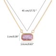 thumbnail image 3 of Beautiful Zircon Necklace Personalized Elliptical Pendant Clavicle Chain Elegant Jewelry for Anniversary or Birthday, 3 of 4