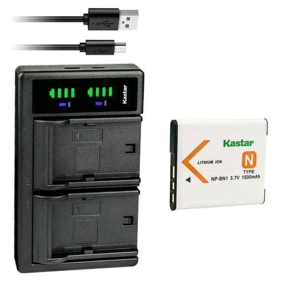 Kastar 1-Pack NP-BN1 Battery and LTD2 USB Charger Replacement for Sony Cyber-shot DSC-TX10, Cyber-shot DSC-TX20, Cyber-shot DSC-TX30, Cyber-shot DSC-TX55, Cyber-shot DSC-TX66, Cyber-shot DSC-TX100V