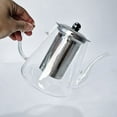 thumbnail image 2 of Clear Glass Teapot with Removable Stainless Steel Filter and Spout, Heat-Resistant Borosilicate Glass Teapot for Blooming Tea, Loose Leaf Tea, 2 of 5