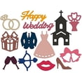 thumbnail image 6 of Wedding Themed Metal Cutting Dies Pair Rings Die Cuts for DIY Scrapbooking Wedding Birthday Valentine's Day Cards Making Album Envelope Decoration, 6 of 9
