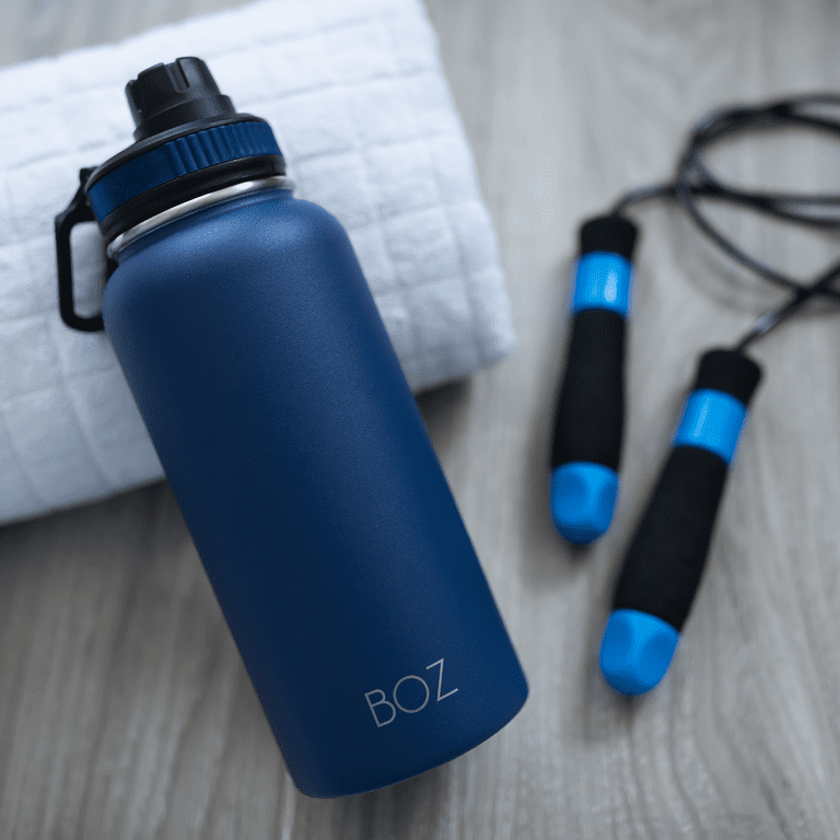 Boz Stainless Steel Water Bottle XL Two-Pack Bundle, Blue / Black