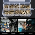 thumbnail image 1 of Bgsha 150pcs/Set M3 Brass Threaded Heat Insert Plastic 3D Printing Metal Nut Supplies, 1 of 9