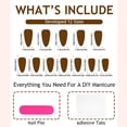 thumbnail image 6 of RAGUPEL Medium Press on Nails Almond Blue Cat'S Eye Fake Nails Press Ons False Nails Glue on Nails with Gilded Rose Charms Design Nail Tips Kit Full Cover Stick on Nails for Women Girls 24Pcs, 6 of 8