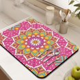 thumbnail image 3 of 2pcs Sacred Symbolic Coffee Maker Mat - Ethnic Mandala Art, 4-Layer Absorbent & Non-Slip Kitchen Counter Mat, 3 of 5