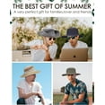 thumbnail image 6 of BLSCODE Men's Sun Hats UV Protection Summer Hat Wide Brim UPF50 Fishing Boonie Hat Waterproof Packable Bucket Cap Khaki, 6 of 7