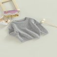 thumbnail image 4 of Bébé Garçon Garçon Tricot Pull Manches Longues Col Rond Pull Tops Enfants Automne Hiver Vêtements Chauds, 4 of 8