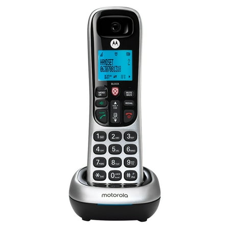 Motorola - MOTO-CD4013 Expandable Cordless Phone System with Digital Answering System - Black