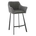 thumbnail image 5 of SAFAVIEH Rodi Modern Tufted Counter Stool, Grey/Black (22 in. W x 21 in. D x 37.5 in. H), 5 of 12