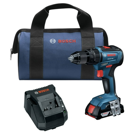 Restored Bosch GSB18V-490B12-RT 18V EC Brushless Lithium-Ion 1/2 in. Cordless Hammer Drill Driver Kit 2 Ah (Refurbished)