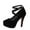 Black, variant on Women's Fashion High Heels Pointed Toe Chunky Heel Buckle Strap Dress Shoes For Ladies Comfortable Elegant Party