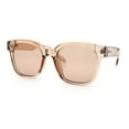 thumbnail image 3 of Womens Fun Pop Color Oversized Horn Rim Retro Plastic Fashion Sunglasses [Beige], 3 of 7