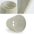 thumbnail image 6 of Small Lamp Shade, Barrel Fabric Lampshade Pure Linen Chandelier Lamp Shade Clip On Bulb Linen Lampshade Replacement for Table Lamp and Floor Light - by Viemira, 6 of 11