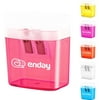 Enday Dual Manual Pencil Sharpener for Colored Pencils, Large Pencil, Pink 1 Pack